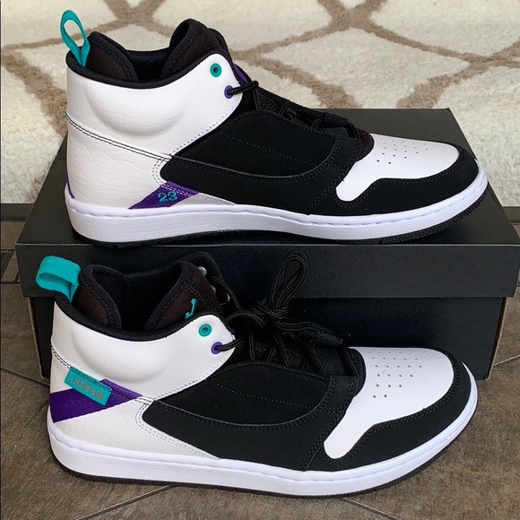 jordan fadeaway black and blue